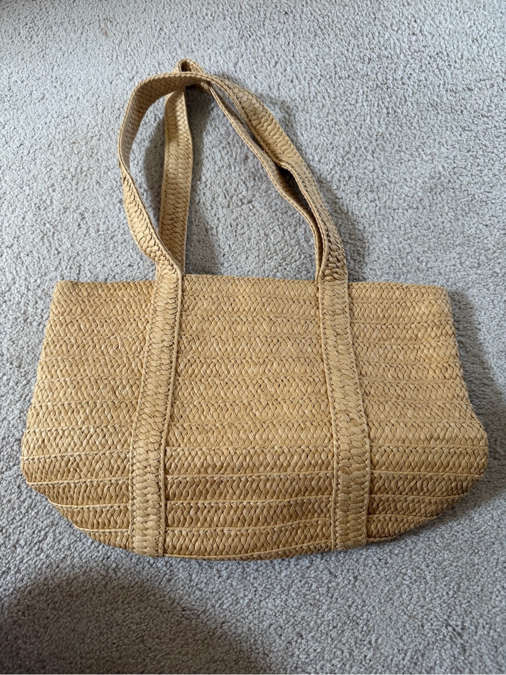 Draper James Woven Straw Tote in Tan